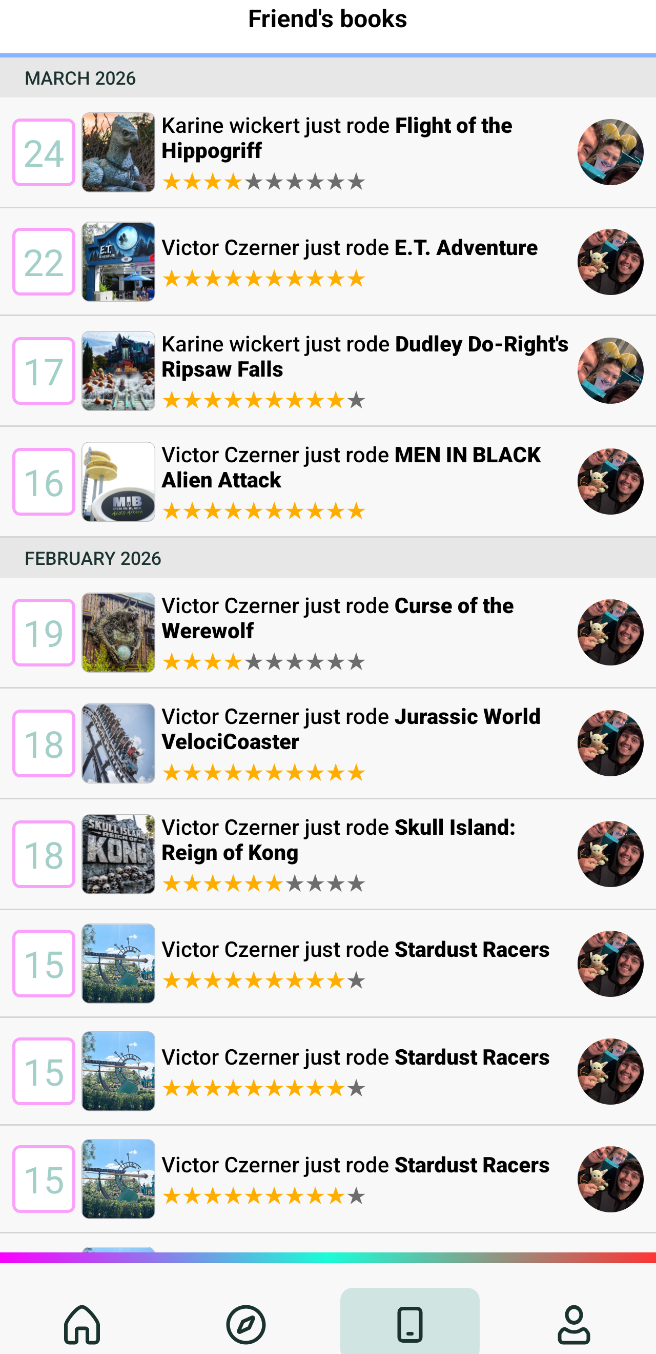 List and collection management inside LOG&RIDE